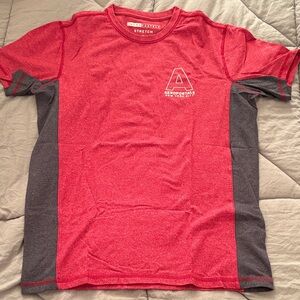 Aeropostale Red and Gray Short Sleeve Tee Performance Gym